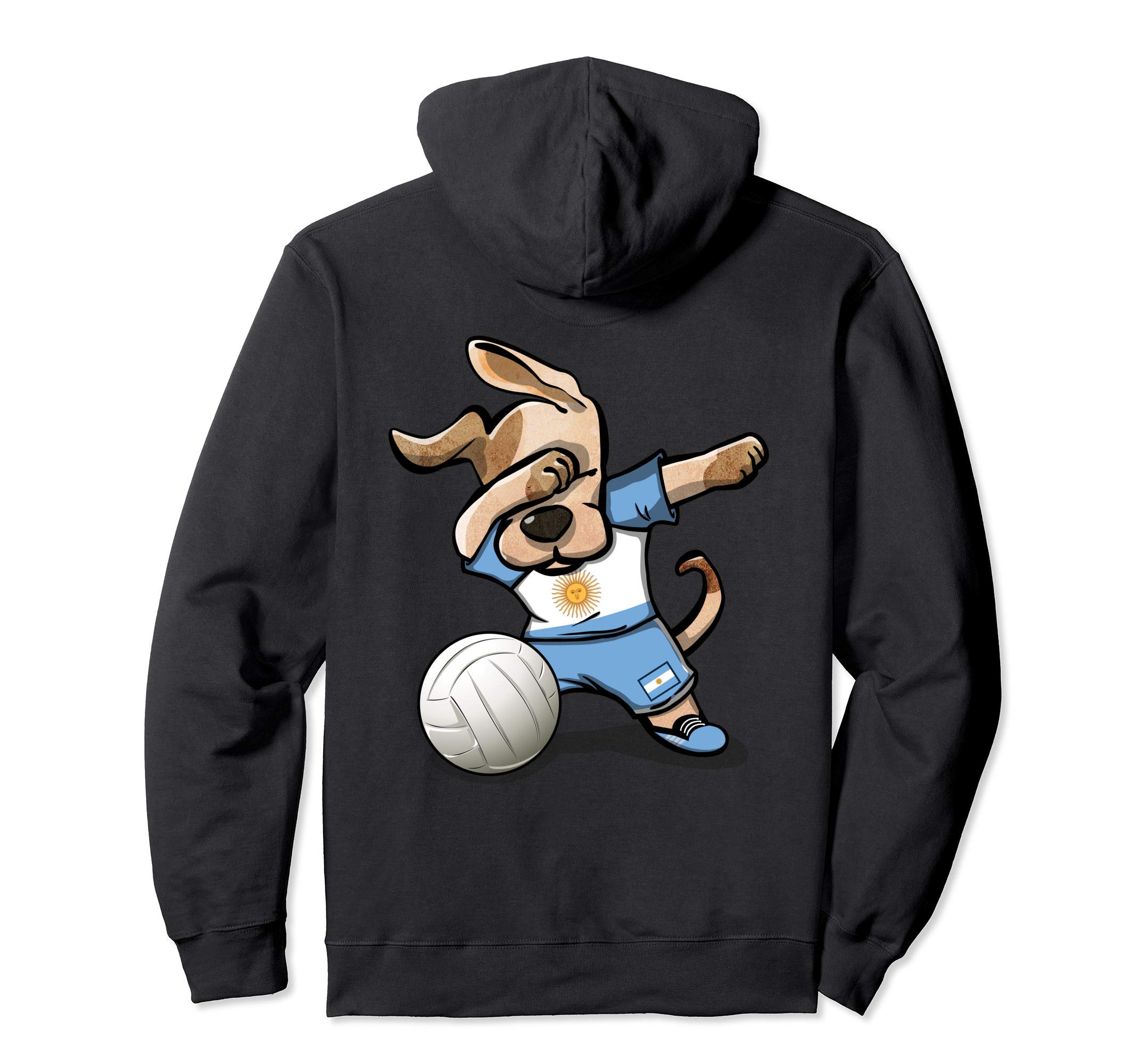 Dab Dog Proud Argentina Volleyball Lovers Argentinian Flag Pullover Hoodie