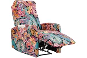 Eco-Ancheng Recliners Covers Small Recliner Slipcover Stretch Recliner Sofa Slipcover for Home Theater Seating with Elastic B
