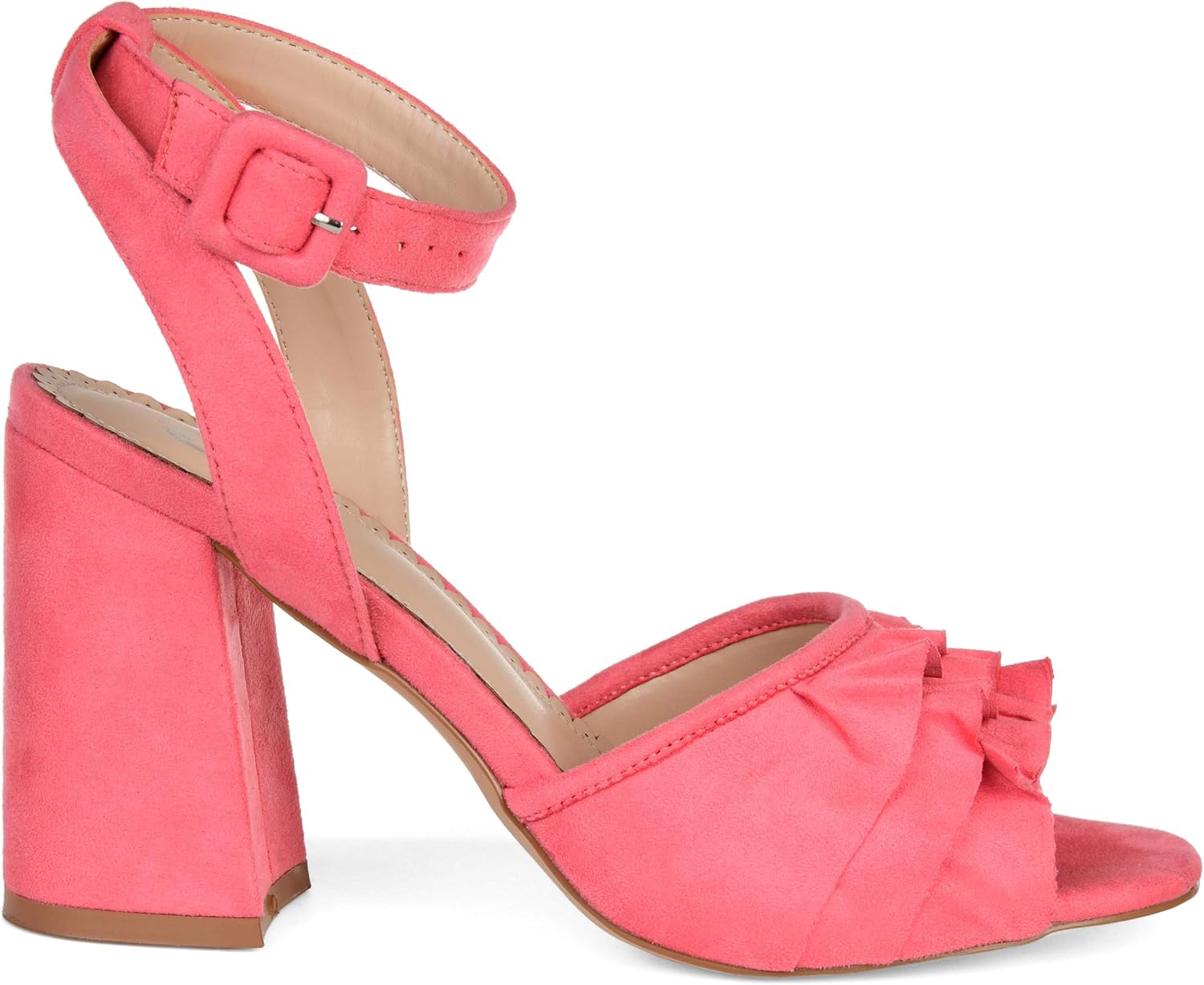 faux suede ankle strap heels