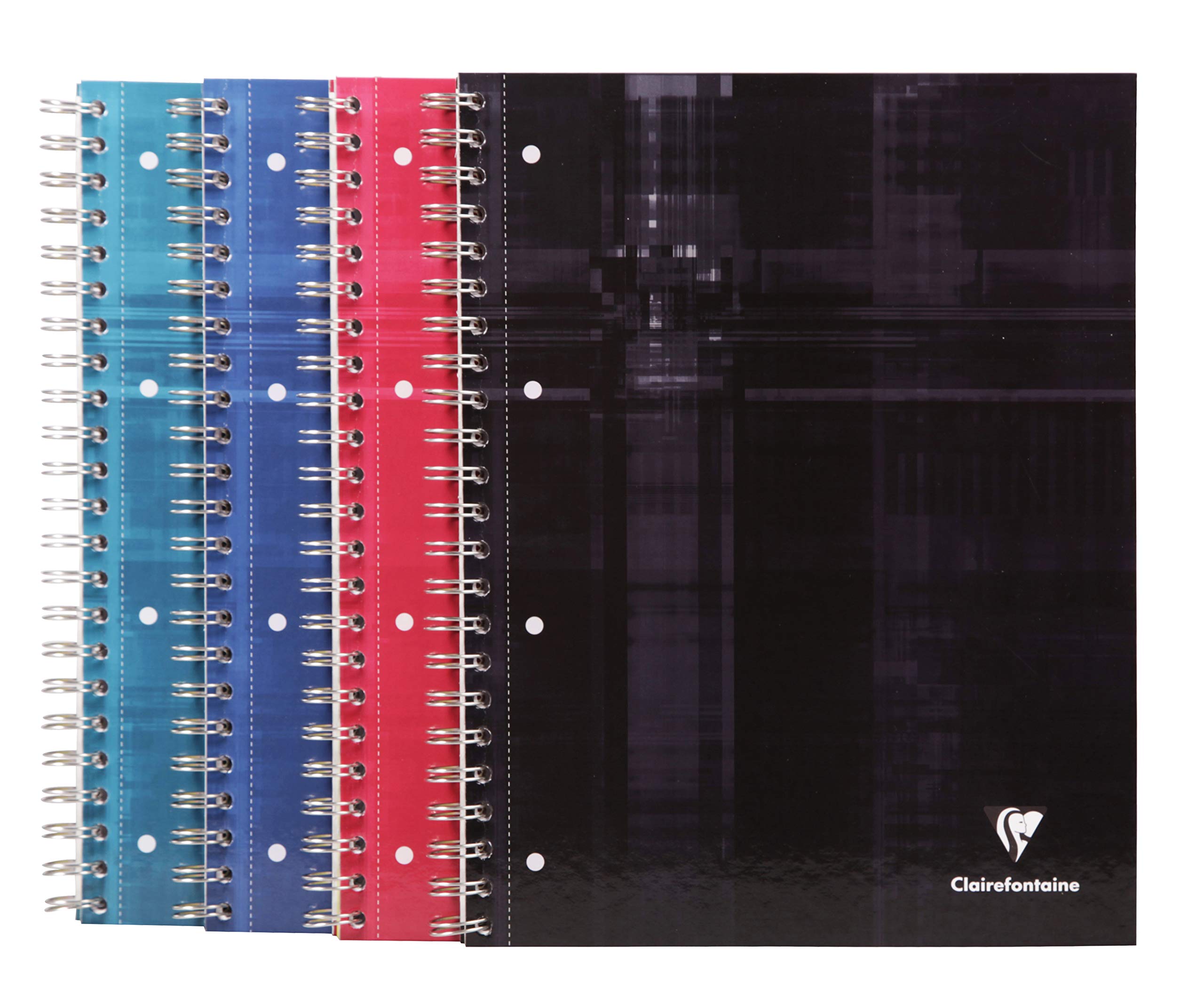 Clairefontaine 8211C Bind'O Block Perforated Spiral Notebook - A4+ 22.5x29.7 cm - 160 Detachable Pages Seyes Ruled Framed - White Paper 90 g - Random Colour