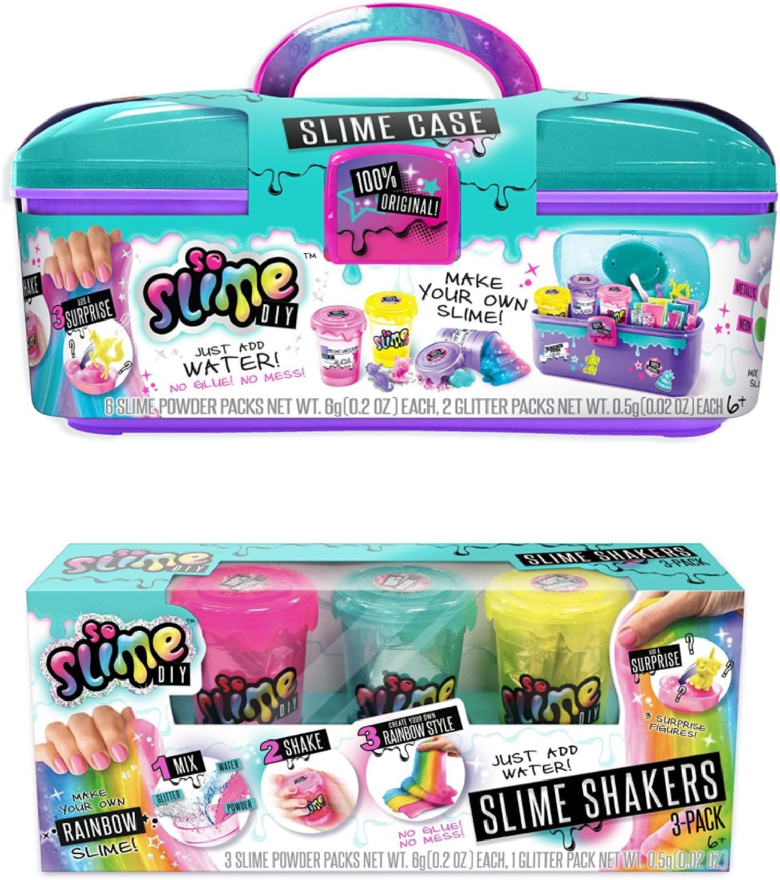 So Slime Storage Case + Rainbow 3 Pack! Make Your Own Slime!
