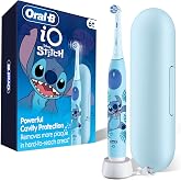 Oral-B iO Kids Limited Rechargeable Electric Powered Toothbrush, Stitch - Automatic Pressure Sensor - 3 Cleaning Settings - Music Timer - 28 Day Battery Life - Travel Case