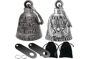 Dream Apparel 2 Pack Motorcycle Bells Guardian Angel for Biker Rider Men Women Ride Riding with Hangers, Drive Away Gremlins