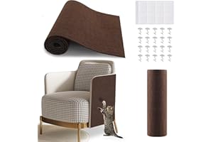 SMARTBEAN Cat Scratch Furniture Protector, Self-Adhesivet Scratch Mats Deterrent for Furniture, DIY Climbing Cat Scratcher Couch Protector from Cat Claws(Brown, 78.7x15.8Inch)