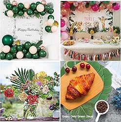 81 Pieces 10Kinds Artificial Tropical Leaf Jungle