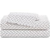 Tommy Hilfiger - Sheet Set, Cotton Percale Bedding with Matching Pillowcases, Crisp & Cool, Premium Quality Home Essentials (Atlantic Anchors Red, Queen)