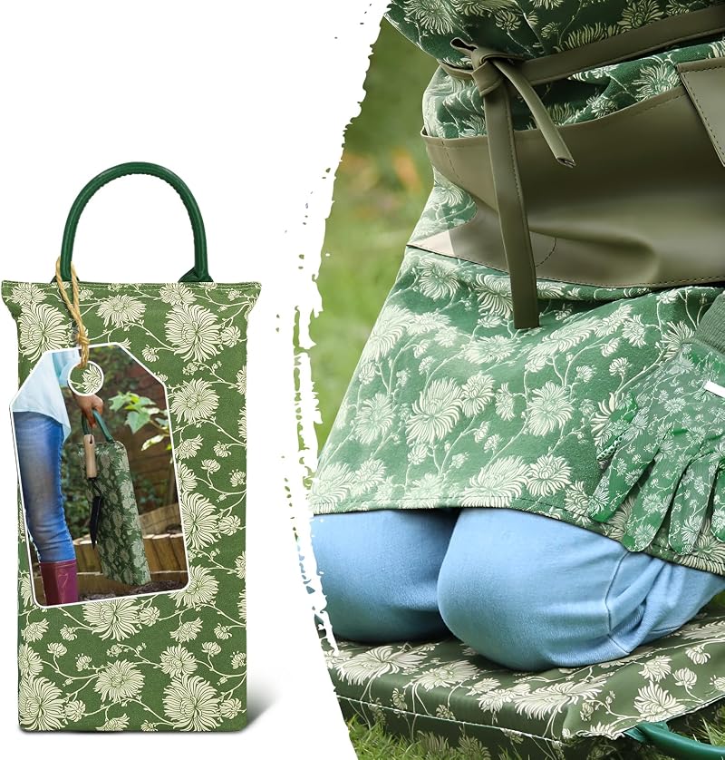 Colwelt Gardening Kneeling Pad Set with Apron, Extra Thick Pad 5cm