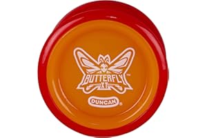 Duncan Toys Butterfly XT Yo-Yo with String, Ball Bearing Axle and Plastic Body, String Trick Yo-Yo, Red with Orange Cap