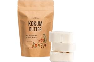 BETTER SHEA BUTTER Raw Kokum Butter Unrefined - Body Butter Bar for Soap Making and DIY Skin and Hair Care Products - Pure, Unscented Moisturizer for Lotion Base - 8 oz Block