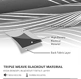 Deconovo Blackout Curtains Silver Wave Foil 2 Panels 66x72 Dark Grey view 5