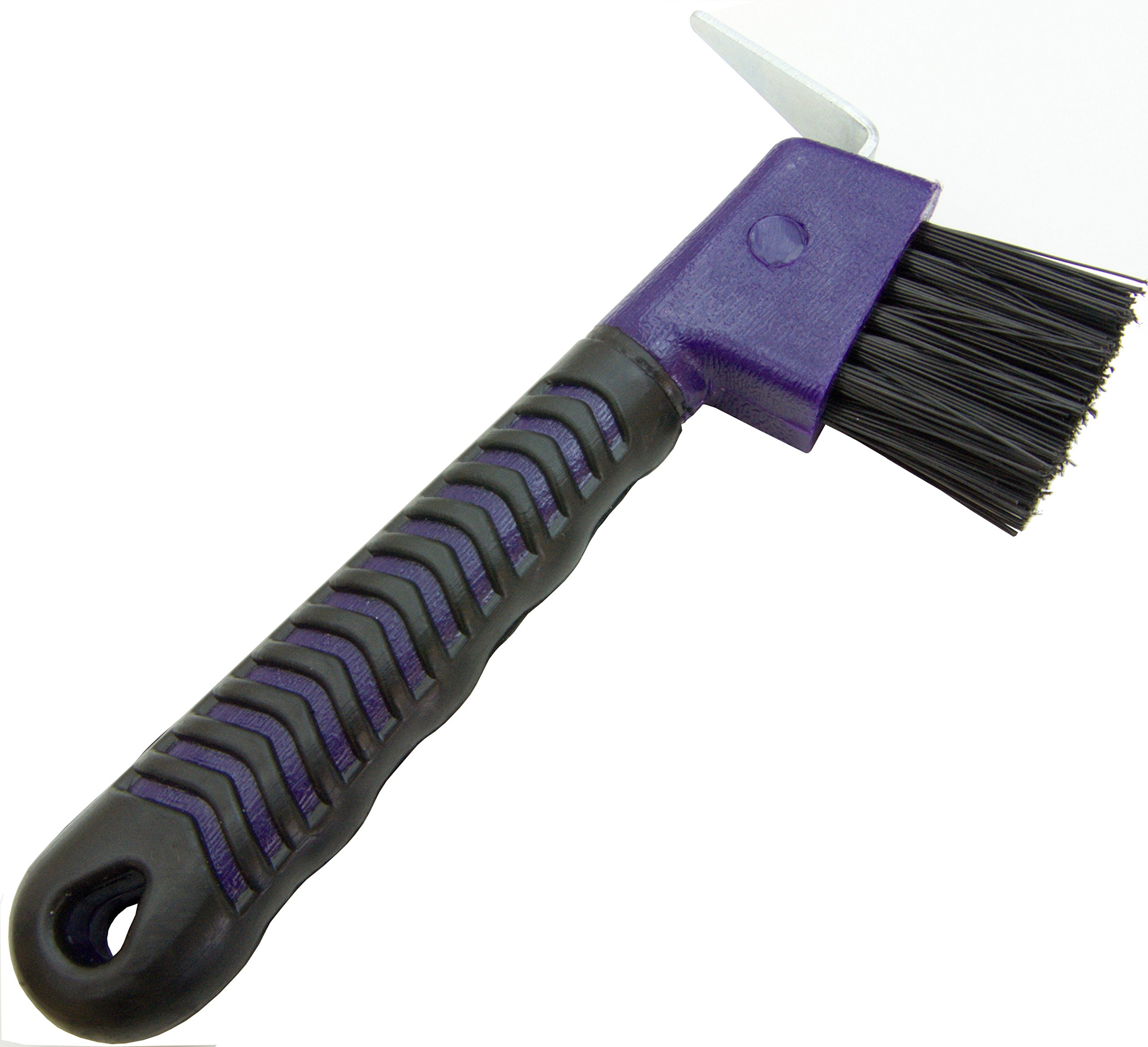 Intrepid International Rubber Hoof Pick with Brush, Purple