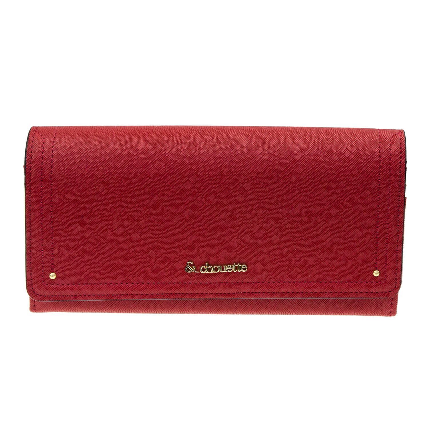 ショップバッグ純正化粧箱付き 長財布 かぶせ フラップ シュエット サマンサ Chouette サマンサタバサ サマンサラッピング可 レッド レッド B014mhqg7m 財布 超目玉 12月 Anoual Ma