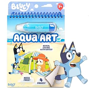 Bluey Aqua Art Water Reveal Activity Pages