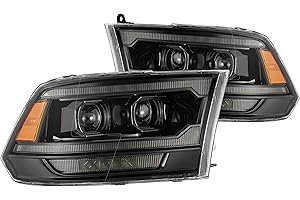AlphaRex 09-18 RAM 1500 PRO-Series Proj Headlights Alpha-Black w/Sequential Signal & Top/Middle DRL (880563)