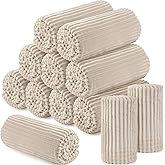 Buryeah 12 Pcs Flannel Throw Blanket Bulk 50 x 60 in Sleepover Blanket Outdoor Wedding Throw Lightweight, Oeko-tex Standard 100 Certified for Sofa Homeless Gifts (Khaki)