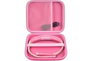 GWCASE Case Compatible with Glocusent/for Vekkia/for LITOM/for LEDGLE/for TAKKUI/for TSINGREE LED Neck Reading Light Book Light for Reading in Bed. Storage Carrying Holder for USB Cable (Box Only) -Pink