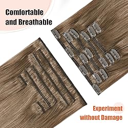 UGOTRAYS Clip in Hair Extensions Real Human Hair