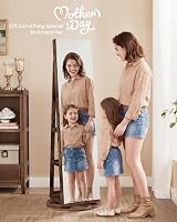 SONGMICS 6 LEDs Full-Length Mirror Jewellery Cabinet JJC007X01 Rustic Brown view 2