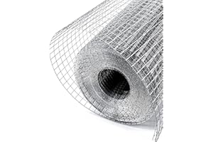 Metamesh Galvanized Hardware Cloth 1/4 inch 48 x 100 ft 23 Gauge, Rust-Resistant Chicken Wire Mesh Roll for Reliable Garden Fencing, Snake Fence, and Gopher Barrier Solutions