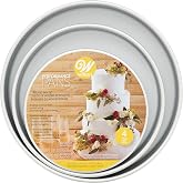 Wilton Aluminum Round Cake Pan Set, Made Without PFAS, 4-Piece | Natural Anodized Aluminum Bakeware, Even Heating &amp; Rust-Resistant, Set of 4 Sizes, Perfect for Multi-Tiered Layer Cakes