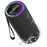 TAZATA Portable Bluetooth Speaker, 30W 360° Surround Sound IPX7 Waterproof Wireless Golf Speakers,Outdoor Loud TWS Speaker for Beach,Party,Camping,Birthday Valentines Gifts