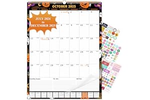 EYROZILL 2025 Calendar, Desk Calendar 2024-2025 Large with Spiral Bound, 18 Month Big Calendar from Jul 2024 to Dec 2025, Vertical Large Monthly Desk Calendar 2024-2025 for Wall, Calendario 2025 (17"x22")