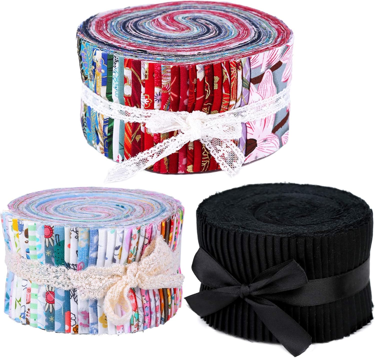 Roll Up Cotton Fabric Quilting Strips, Jelly Roll Fabric