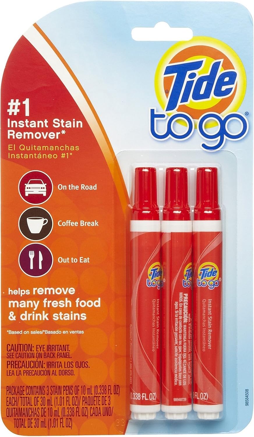 Tide To Go Instant Stain Remover Pen, 3 ea (Pack of 11