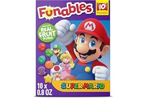 Funables Fruity Snacks, Super Mario, Assorted Fruit, Flavored Snacks, 0.8 oz 10 ct