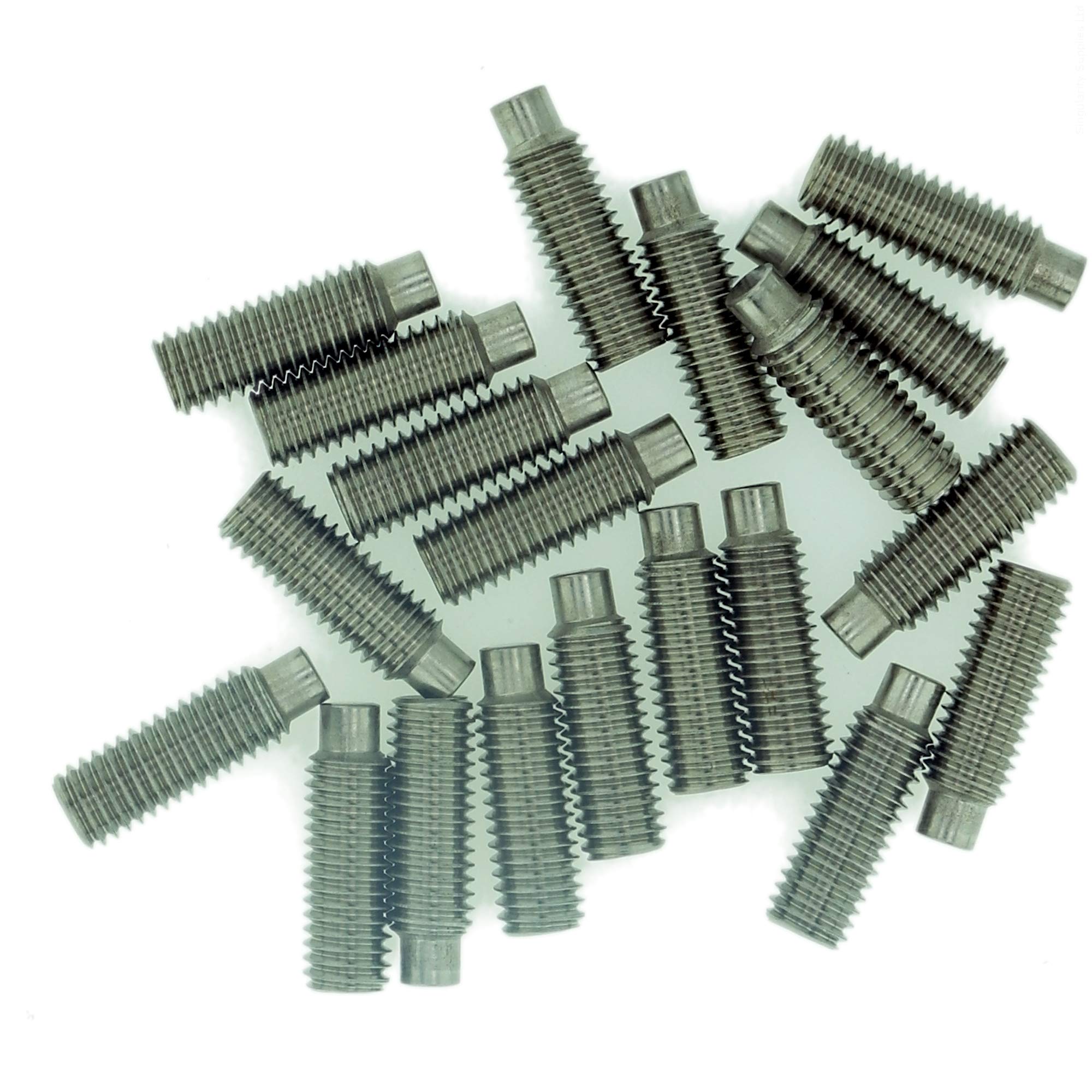 M6 (6mm x 6mm) Hex Socket Grub Screw (Dog Point) - Stainless Steel (A2) (Pack of 20)