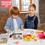 Dazhqp 23000 Clay Beads Friendship Bracelet Kit 144 Colours 7 Boxes view 7