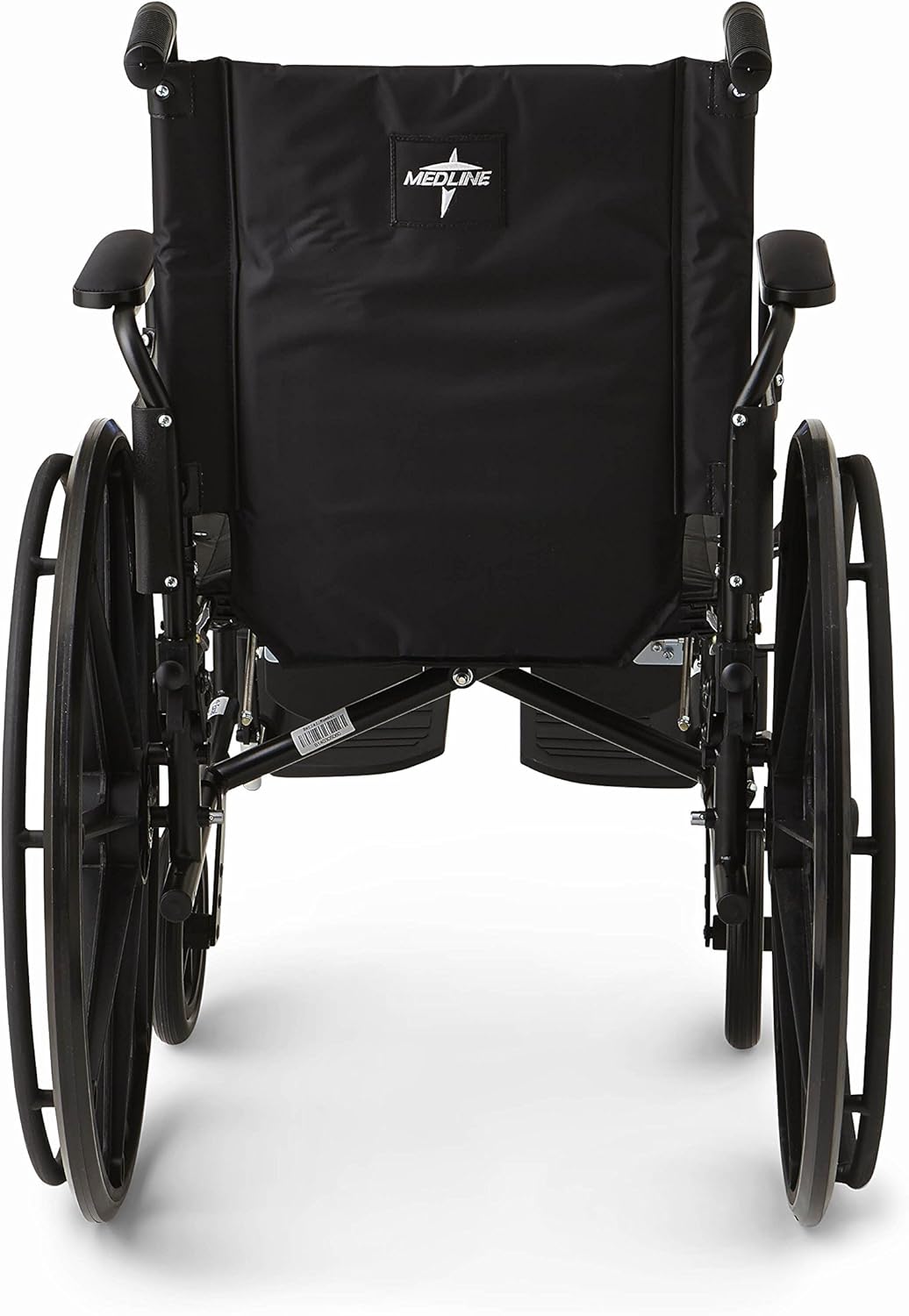 Medline Premium Ultra-Lightweight Wheelchair with Flip-Back Desk Arms and Elevating Leg Rests for Extra Comfort, Black, 18 x 16 Inch Seat: Health & Personal Care