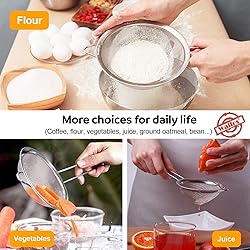 Walfos 6.3 Inch Fine Mesh Strainer, Premium
