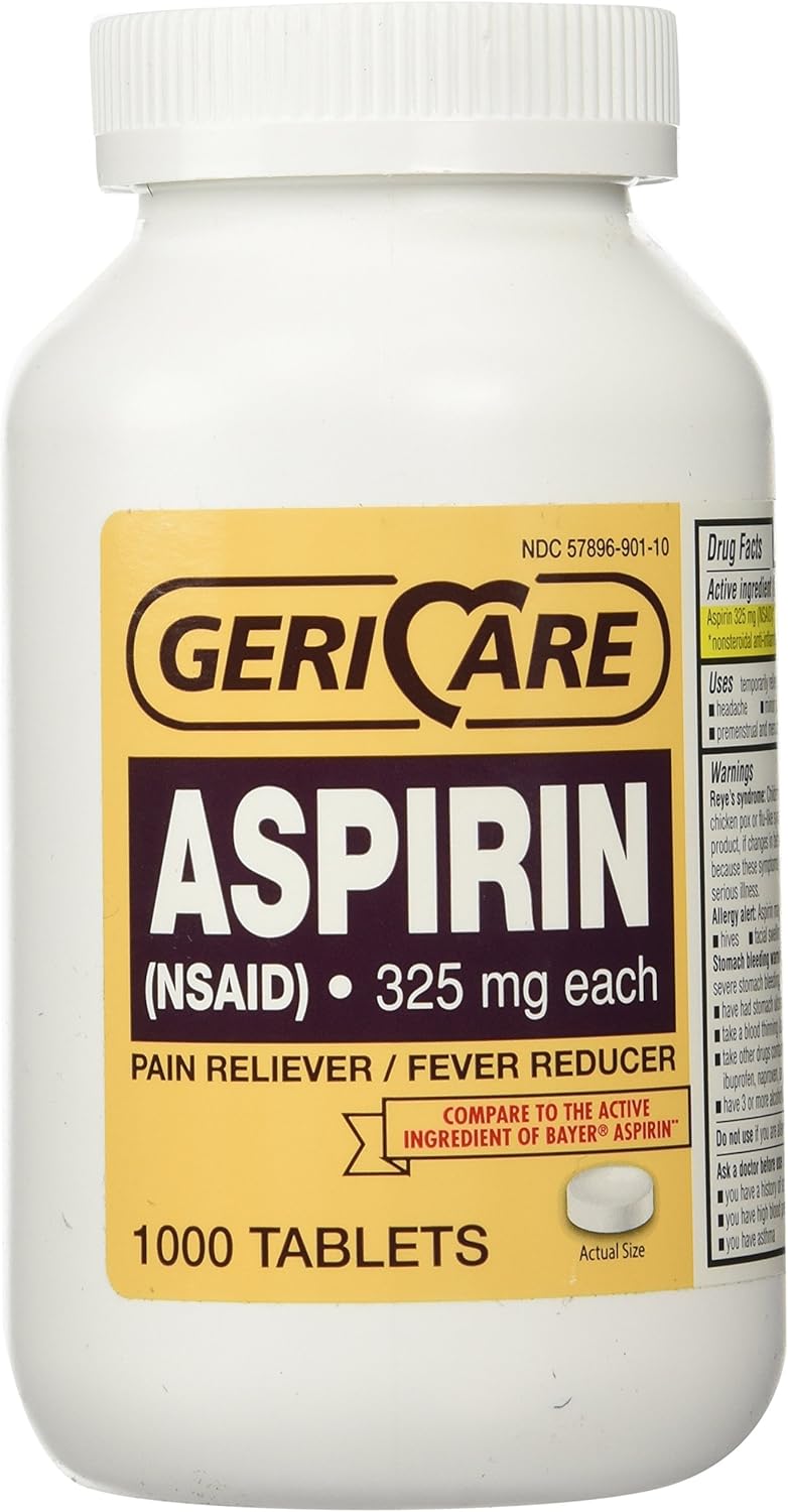 Aspirin / Amazon Com Aspirin Tablets 325mg By Geri Care 1000 Count
