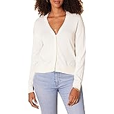 Amazon Essentials Women's V-Neck Lightweight Cropped Relaxed-Fit Cardigan Sweater