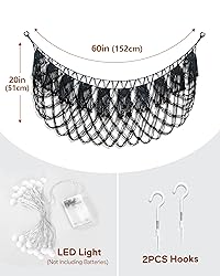 Stuffed Animal Storage Hammock with Lights- Boho