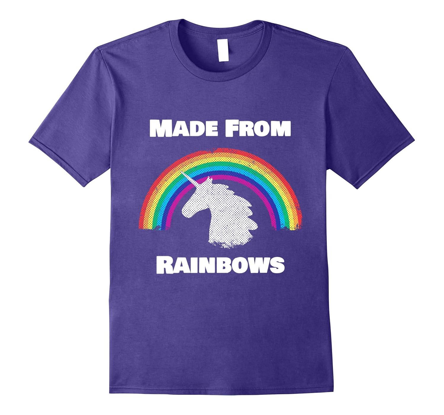 Made from Rainbows Vintage Love Unicorns squad T-shirt-Rose