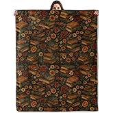 Vintage Books and Flowers Throw Blanket for Boys Girls Kids Adults, Cozy Dark Academia Floral Theme Flannel Blankets Gifts for Camping, Bedroom, Couch, Room Home Decor, 50"x60"