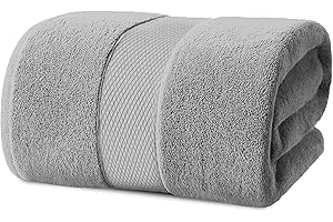 Infinitee Xclusives – Luxury Bath Sheets Towels – 1 Pack 600 GSM (35X70 Inches) – 100% Ring Spun Cotton Large Bath Towels for Bathroom (Charming Grey, Bath Sheets - Pack 1)