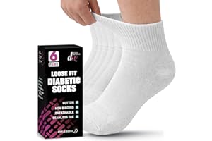 Diabetic Ankle Socks Mens Womens Non-binding Socks Loose Fit 6 Pairs Debra Weitzner