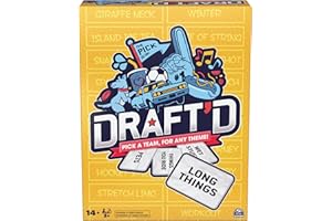 Spin Master Games, Draft’d, Competitive Drafting Party Game with Hilarious Prompts for College Nights, Football Watch Parties, Happy Hour Activity, for Teens & Adults, 3-5 Players, for Ages 14 & Up