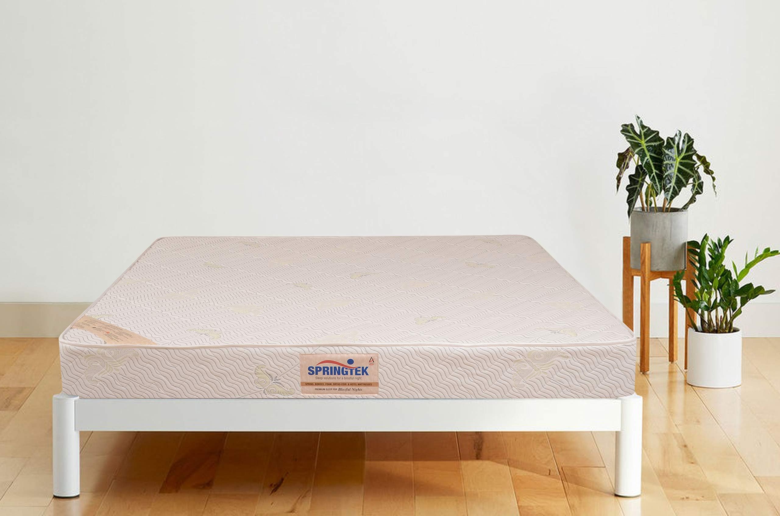 Springtek Orthoapedic Memory & Bonded Foam 8-inch Single Size Mattress (White, 75x36x8)