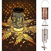 YHmall Solar Wind Chimes for Outside, Solar Lantern Windchimes Outdoors Hummingbird Gifts for Women Mom, Memorial Wind Chimes Gifts for Garden Decor