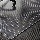 WASJOYE Office Chair Mat for Carpet, 36"x48" Transparent PVC Carpet Protector Cover Rug Mat with Non-Slip Studded Lip, Heavy