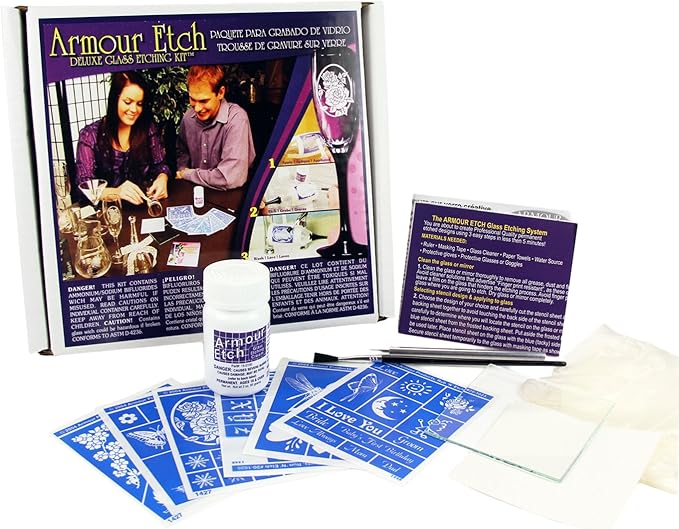 Armour Etch 100101 Glass Etching Deluxe Kit Armour Products Amazon