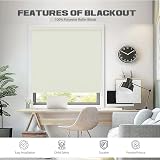 Funky Gadgets Cream Roller Blinds 60x210cm Thermal Blackout Easy Fit view 5