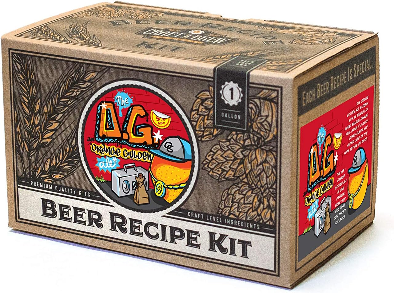 Craft a Brew Ingredient 1 Gallon O.G. Orange Golden Recipe Kit – Make Your Own Beer with Home Brewing