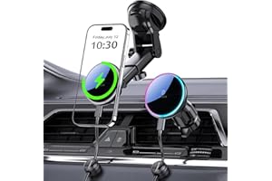 MOKPR for MagSafe Car Mount Charger, Magnetic Phone Holder for Your Car Charger Dash Windshield Vent Magnetic Wireless Car Ch