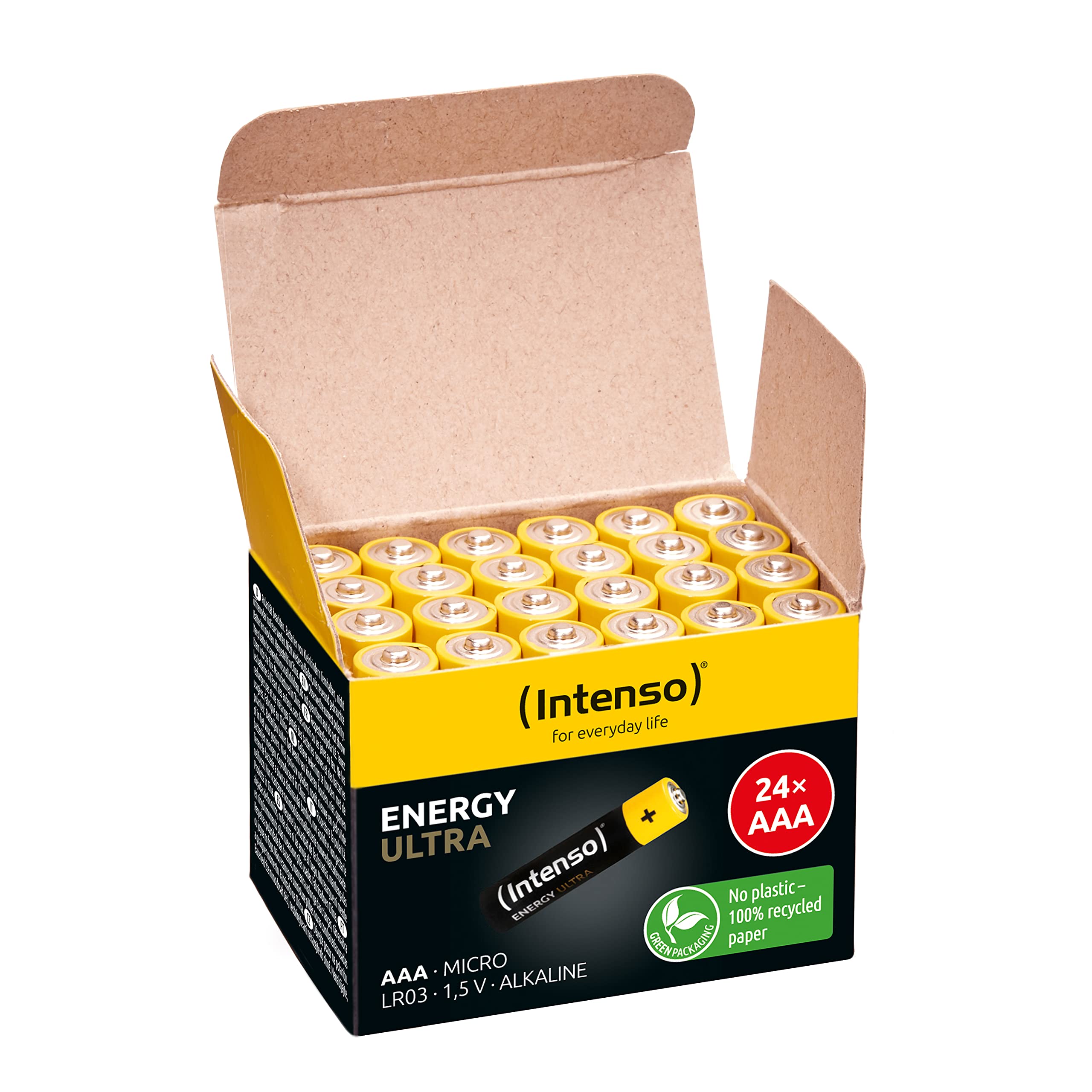 Intenso Energy Ultra AAA Micro LR03 Alkaline Batterien 24er Box, Gelb-Schwarz 3