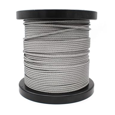 Drahtseil Edelstahl 2mm 7x7 mittelweich [100m auf Rolle] V4A AISI 316 BL: 230kg HEAVYTOOL